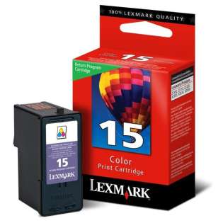 Lexmark 15, 18C2110 Genuine Original (OEM) ink cartridge, color, 150 pages