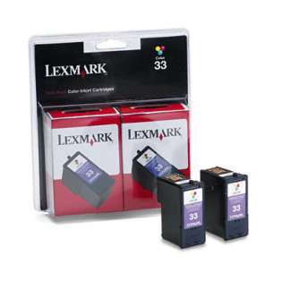 Lexmark 33, 18C0534 Genuine Original (OEM) ink cartridges (pack of 2)