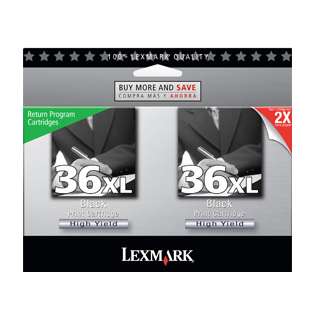 Lexmark 36XL, 18C2230 Genuine Original (OEM) ink cartridges (pack of 2)